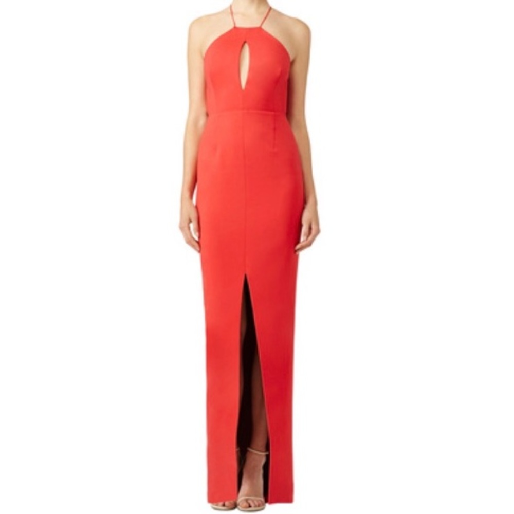 Red Ponte Rouleau Gown by Nicholas